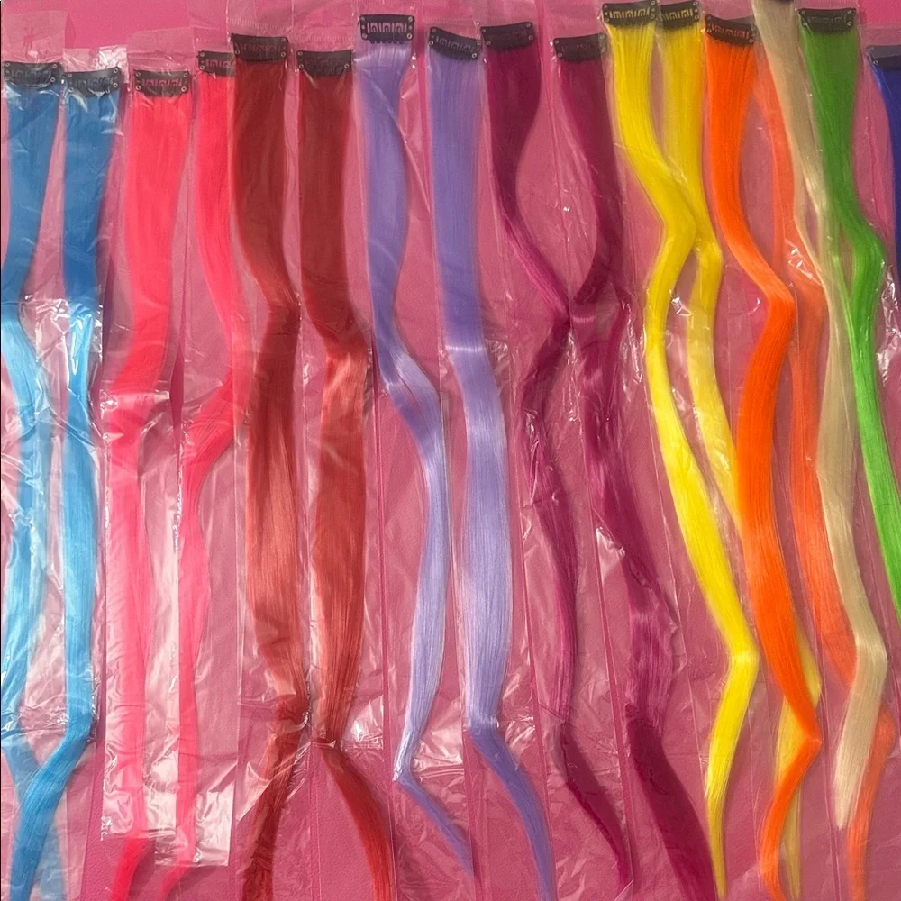 Vibrant Hair Extension Set for Parties